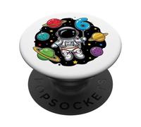 Sexto Cumpleaños Astronauta Planetas 6º Lindo Espacio Adorable PopSockets PopGrip Adhesivo