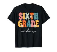 Sexto Grado Vibes Groovy Mujeres De Vuelta A La Escuela Camiseta