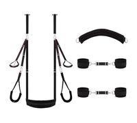 Sexual 5 en 1, kit de bondage BDSM, hamaca colgante for puerta, ataduras sexuales for muñecas, muslos y tobillos for mujeres, juguete for adultos(Black)