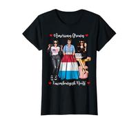Sexy American Grown Luxemburgués Raíces Negro Mujeres Camiseta