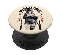 Sexy Anime Chica japonés Samurai Bushido Código japón Ninja PopSockets PopGrip Adhesivo