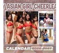 Sexy Asian Girl Cheerleader Calendar 2026- 2027: 18 Month Planner To Keep You On Track from Sep 2026 to Dec 2027,Square 8.5 x 8.5 Inches Gift For Organizing & Planning
