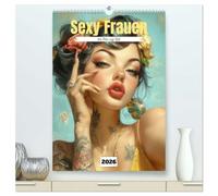 Sexy Frauen im Pin-up Stil (hochwertiger Premium Wandkalender 2026 DIN A2 hoch), Kunstdruck in Hochglanz: Pin-up Welt voller Eleganz