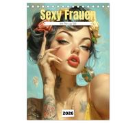 Sexy Frauen im Pin-up Stil (Tischkalender 2026 DIN A5 hoch), CALVENDO Monatskalender: Pin-up Welt voller Eleganz