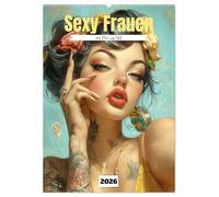 Sexy Frauen im Pin-up Stil (Wandkalender 2026 DIN A2 hoch), CALVENDO Monatskalender: Pin-up Welt voller Eleganz