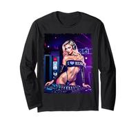 Sexy Girl EDM Camisa Hombre - Sexy Blonde DJ Rave Manga Larga