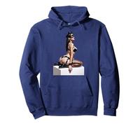 Sexy Girl Graphic Tee - Sexy "Bad Kitty" Pinup Girl - Recorte Sudadera con Capucha