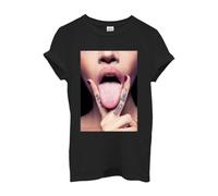 Sexy Girl Lips Attitude Funny T Shirt Men Women Hoodie Sweatshirt UnisexBlackM