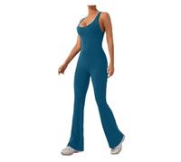 Sexy Hollow out Backless Yoga Jumpsuit Women Summer Sleeveless Skinny One-Piece Gym Sports Suit Fitness Running Workout Bodysuit(Color 04,L)
