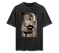 Sexy Hot American Soccer Girl Naked Mens T-Shirt Black Unisex tee L