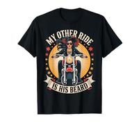 Sexy Motocicleta Mujer Jinete Biker Babe Otro Paseo Su Barba Camiseta