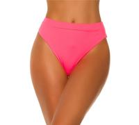 Sexy Mujer High Waist Braguita de Biquini Brazilian-Cut Neón Coral #BI744