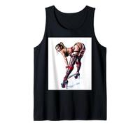 Sexy Shibari Art Tees - Mujer Sexy en Cuerda Shibari Roja Camiseta sin Mangas