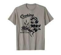 Sexy Vintage Mujer Cocinar Porque el Asesinato es incorrecto Camiseta