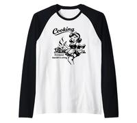 Sexy Vintage Mujer Cocinar Porque el Asesinato es incorrecto Camiseta Manga Raglan