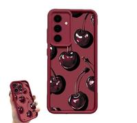 Sexy Wine Cherry Graffiti Phone Case, Red Cherry Art Design, Compatible with for iPhone 17 Pro MAX to 11 & for Samsung Galaxy S25 to S21 (for iPhone,13 Pro MAX)
