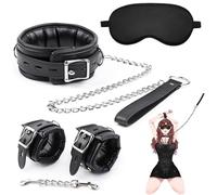 Sexyhot SM Kit Bondage 3 Piezas, Juguetes Sexuales Kits, Puntales de Inicio SM Basic Classic Style, Las Parejas Experiencia Erótica, Seguro y Duradero (Negro)