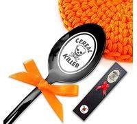 Seyal Cuchara asesina de cereales, color negro, regalo único para él o ella, divertida cuchara para amantes de los cereales