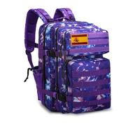 SEYATULH Mochila Tactica Militar 45L-Sistema MOLLE Viaje Senderismo Gimnasio-Hombres Mujeres(Tie - Dye morado)