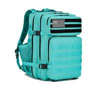 SEYATULLH Mochila Militar Táctica 45L Para Hombres y Mujeres Mochilas Molle con Estante de Botella Campamento Senderismo(Azul lago)