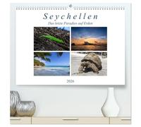 Seychellen - Das letzte Paradies auf Erden (hochwertiger Premium Wandkalender 2026 DIN A2 quer), Kunstdruck in Hochglanz: Inseln wie aus dem ... Sandstrände, Palmen und glasklares Wasser.