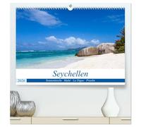 Seychellen. Sonneninseln - Mahé, La Digue, Praslin (hochwertiger Premium Wandkalender 2026 DIN A2 quer), Kunstdruck in Hochglanz: Seychellen