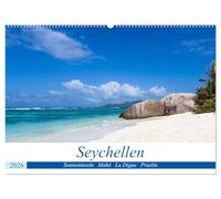 Seychellen. Sonneninseln - Mahé, La Digue, Praslin (Wandkalender 2026 DIN A2 quer), CALVENDO Monatskalender: Seychellen
