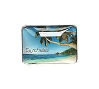 Seychelles 3D Frigorífico Imán de Nevera Cristal de Cristal Hecho A Mano Viaje Turístico Recuerdo Colección Regalo Pizarra Magnética Etiqueta de la Decoración del Hogar