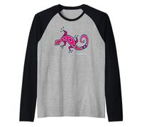 Seychelles Gecko Recuerdo Vacaciones Regalo Praslin La Digue Camiseta Manga Raglan