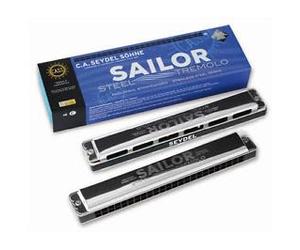 SEYDEL & Söhne Sailor Steel Tremolo Richter Mundharmonika - 26480 in G