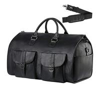 seyfocnia Bolsa de Viaje Convertible para Ropa, Bolsa de Lona para Hombres y Mujeres, Maleta Colgante 2 en 1, Bolsa de Viaje de Negocios, Negro Oscuro, Talla única, Clásico