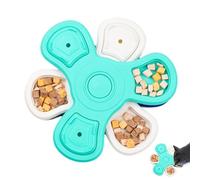 SEYIMTU - Juguetes interactivos para perros, comedero de rompecabezas de 3 capas con diseño de alimentación lenta para estimulación mental y digestión (azul)
