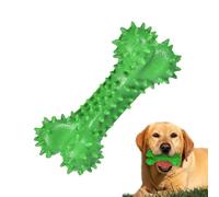 SEYIMTU Spiky Bone - Juguete dental para masticar con picos de masaje para limpieza de dientes y salud de las encías, goma natural (verde)