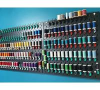 SEYLAB | Ganchos para carrete y lata de costura compatibles con panel IKEA SKADIS. Organizador de alambre para máquina de coser, soporte de pared. Fabricado en Francia por impresión 3D (x60 - Negro)