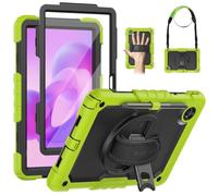 SEYMAC Funda para Lenovo Idea Tab 11 2025/Tab M11/Tab K11 Gen 2, Verde | Funda Resistente con Protector de Pantalla, Soporte Giratorio de 360°, Correa de Mano y Hombro, Portalápices, Anticaídas