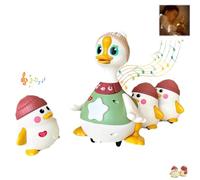Seymal Familia de Patos Tummy Time, Juguete de Pato, Paquete de 3 Patos Oscilantes para Gatear, Bebé, Niños de 1 Año, Niña y Niño, 1 Big Goose