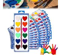 Seymal Mini Juegos De Pintura Acuarela Para El Día San Valentín Con Pincel, Juego Forma Corazón Lavable, Regalos Intercambio En Aula, Recuerdos Escolares, Actividades Artísticas(B-4pcs)