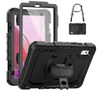 SEYMCY Funda para Lenovo Tab M9 de 9 pulgadas 2023, TB-310FU, Lenovo M9 Tablet Funda con protector de pantalla, soporte giratorio de 360°, Lenovo Tab M9 a prueba de golpes 2023, color negro