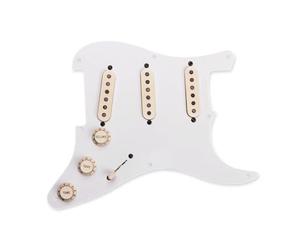 Seymour Duncan 11024-04 Antigüedad prealambrado cargado Pickguard para la guitarra del comienzo - Blanco