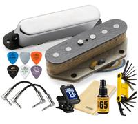 Seymour Duncan Brad Paisley La Brea Tele - Juego de pastilla estilo T de bobina única con herramienta Tonebird y cable de conexión, pulido, púas, paquete de sintonizador True Tune 11201-08