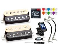 Seymour Duncan Hot Rodded Humbucker Set SH-2n Jazz SH-4 JB Guitar Pickup Tonebird Bundle perfecto para blues, rock, country y metal (cebra/Reverse Zebra)