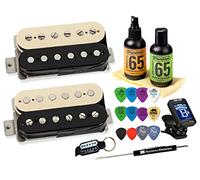Seymour Duncan Slash 2.0 - Juego de pastillas Humbucker para guitarra eléctrica con Tonebird Care, púas, afinador, paquete de herramientas Hotter APH-2 11104-20 (cebra)