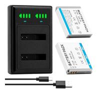 SEYRLMK Pack de 2 baterías NB-6L, NB-6LH + cargador USB LCD para Canon PowerShot SX530HS, SX710HS, SX610HS, SX700HS, SX600HS, D30, S120, S200, SX510HS, 110 is, IXY 10S