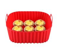 Seyrnicay Forros reutilizables para freidora de aire - Placa cuadrada para horno - Bandeja antiadherente para hornear utensilios de cocina para hornear pasteles, parrilla, pizza, cocina, interior