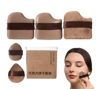Seyrnicay Juego de esponjas de maquillaje - 6 esponjas de mezcla de maquillaje, esponja de belleza para mezclar base, herramientas de maquillaje facial, esponja aplicadora cosmética para mezclar base
