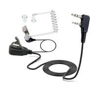 SEYUGOPTI Auriculares de tubo acústico de aire encubierto de 2 pines, auriculares de radio bidireccional con micrófono PTT compatibles con Baofeng 888S RT22 RT21 RT68 BF-T26 para Kenwood