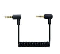 SEYUGOPTI Cable en espiral de micrófono TRS a TRRS de 3,5 mm, compatible con Rode SC7, VideoMic, VideoMicro Go, Boya, Smartphone, otro micrófono externo, cable en espiral de micrófono macho de ángulo