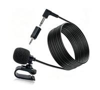 SEYUGOPTI Micrófono externo de radio de coche de 3,5 mm para Sony Kenwood Pioneer JVC Alpine Stereo Car Vehículo Unidad Principal Audio Estéreo Radio GPS DVD, cable 3M, 3,5 mm hembra a 2,5 mm