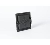 SEZAM Puerta de revisión para estufas de hierro fundido, 14,6 x 4,5 x 14,6 cm, puerta de chimenea - Puerta de desalojo - para hornos, hornos y chimeneas (negro)
