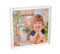 Sezanrpt Clear Booth Marco de fotos 13x13cm, Marco de fotos cuadrado de plexiglás, Marco de fotos de acrílico para 13x13cm, 10x10cm, 7.5x7.5cm de visualización de imagen